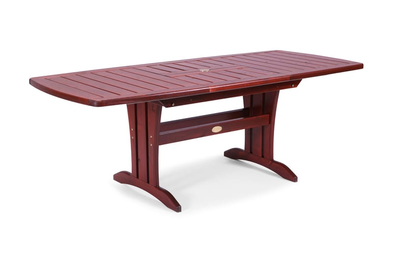 Utebord 90x150/210 cm Mahognylaserad - Röd|Brun - Utemöbler & utemiljö - Utebord & trädgårdsbord - Matbord utomhus