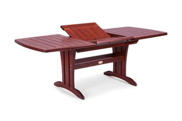 Utebord 90x150/210 cm Mahognylaserad - Röd|Brun - Utemöbler & utemiljö - Utebord & trädgårdsbord - Matbord utomhus