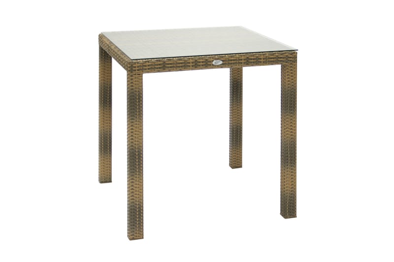 Utebord WICKER 73x73xH71cm Utebordsskiva: klart glas - Brun - Utemöbler & utemiljö - Utebord & trädgårdsbord - Matbord utomhus