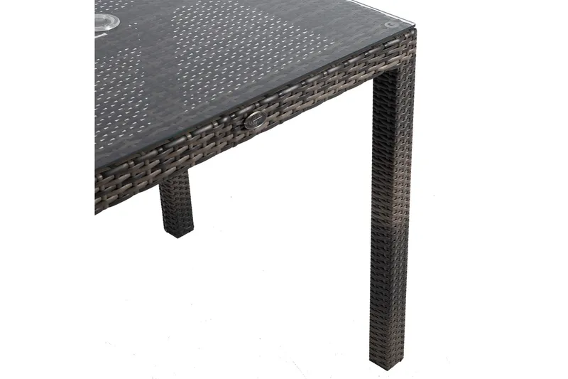 Utebord WICKER 73x73xH71cm Utebordsskiva: klart glas - Mörkbrun - Utemöbler & utemiljö - Utebord & trädgårdsbord - Matbord utomhus