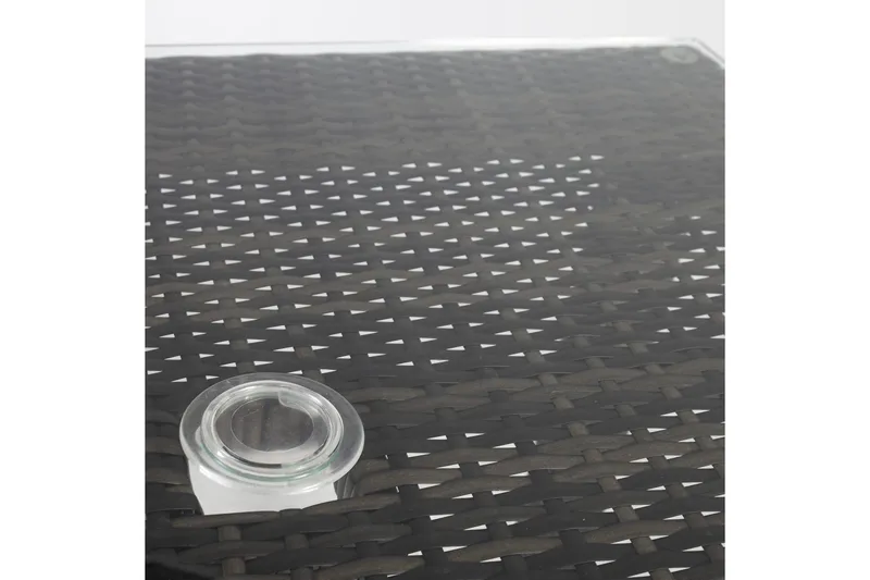 Utebord WICKER 73x73xH71cm Utebordsskiva: klart glas - Mörkbrun - Utemöbler & utemiljö - Utebord & trädgårdsbord - Matbord utomhus