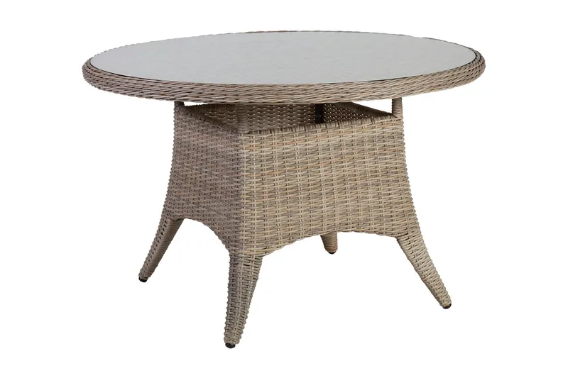 Utebord Pacific D120xh75 Glas Aluminium Gråbeige