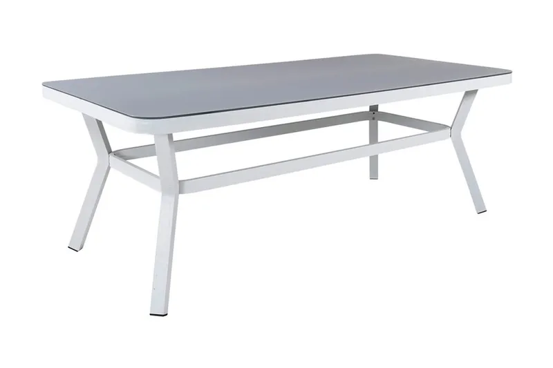 Virya Matbord Utomhus 200 cm, Vit/Grå