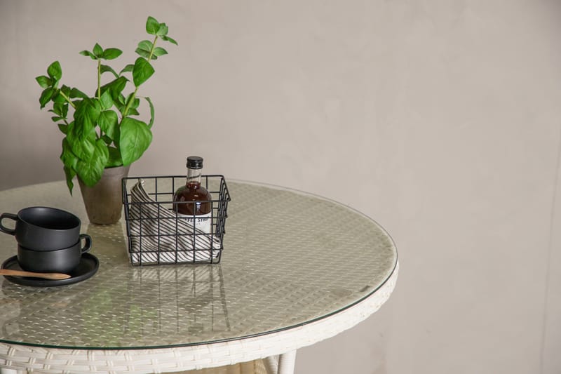 Volta Matbord Utomhus 90 Rund - Vit - Utemöbler & utemiljö - Utebord & trädgårdsbord - Matbord utomhus