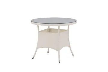 Volta Matbord Utomhus 90 Rund - Vit - Utemöbler & utemiljö - Utebord & trädgårdsbord - Matbord utomhus