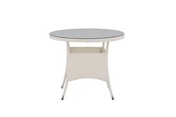 Volta Matbord Utomhus 90 Rund - Vit - Utemöbler & utemiljö - Utebord & trädgårdsbord - Matbord utomhus