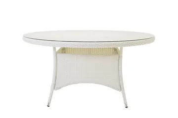 Volta Matbord Utomhus 90 Rund - Vit - Utemöbler & utemiljö - Utebord & trädgårdsbord - Matbord utomhus