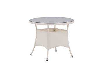 Volta Matbord Utomhus 90 Rund - Vit - Utemöbler & utemiljö - Utebord & trädgårdsbord - Matbord utomhus