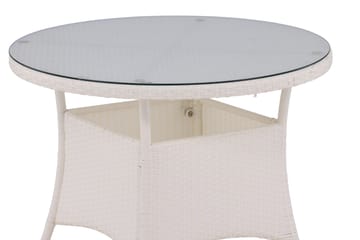 Volta Matbord Utomhus 90 Rund - Vit - Utemöbler & utemiljö - Utebord & trädgårdsbord - Matbord utomhus