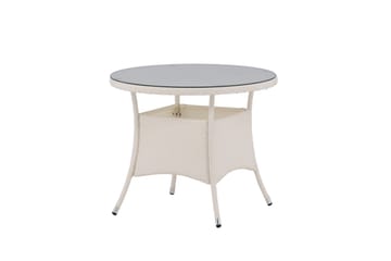 Volta Matbord Utomhus 90 Rund - Vit - Utemöbler & utemiljö - Utebord & trädgårdsbord - Matbord utomhus