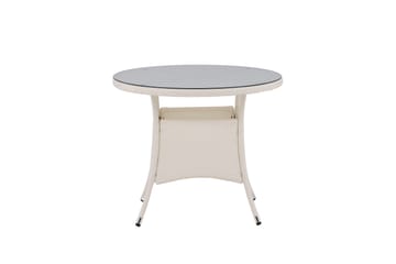 Volta Matbord Utomhus 90 Rund - Vit - Utemöbler & utemiljö - Utebord & trädgårdsbord - Matbord utomhus