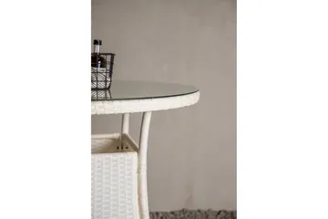 Volta Matbord Utomhus 90 Rund - Vit - Utemöbler & utemiljö - Utebord & trädgårdsbord - Matbord utomhus