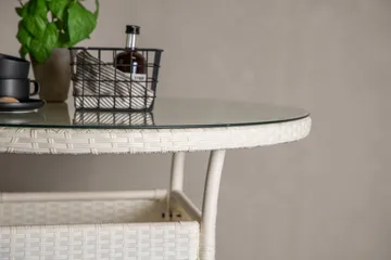 Volta Matbord Utomhus 90 Rund - Vit - Utemöbler & utemiljö - Utebord & trädgårdsbord - Matbord utomhus