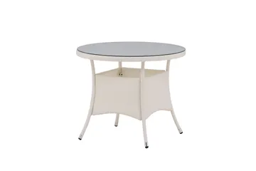 Volta Matbord Utomhus 90 Rund - Vit - Utemöbler & utemiljö - Utebord & trädgårdsbord - Matbord utomhus
