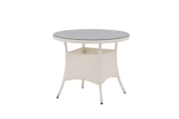 Volta Matbord Utomhus 90 Rund - Vit - Utemöbler & utemiljö - Utebord & trädgårdsbord - Matbord utomhus