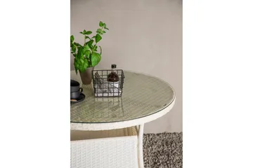 Volta Matbord Utomhus 90 Rund - Vit - Utemöbler & utemiljö - Utebord & trädgårdsbord - Matbord utomhus