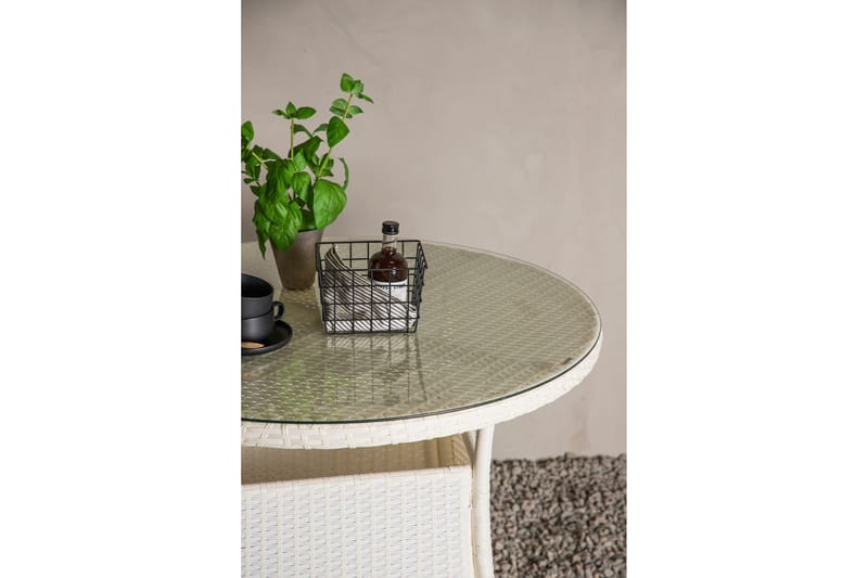 Volta Matbord Utomhus 90 Rund - Vit - Utemöbler & utemiljö - Utebord & trädgårdsbord - Matbord utomhus