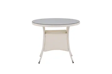Volta Matbord Utomhus 90 Rund - Vit - Utemöbler & utemiljö - Utebord & trädgårdsbord - Matbord utomhus