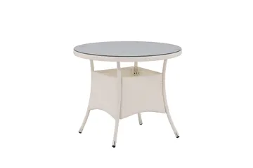 Volta Matbord Utomhus 90 Rund - Vit - Utemöbler & utemiljö - Utebord & trädgårdsbord - Matbord utomhus
