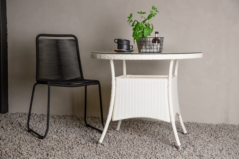 Volta Matbord Utomhus 90 Rund - Vit - Utemöbler & utemiljö - Utebord & trädgårdsbord - Matbord utomhus