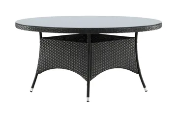 Volta Matbord Utomhus Rund Ø150 cm Svart - Venture Home - Utemöbler & utemiljö - Utebord & trädgårdsbord - Matbord utomhus