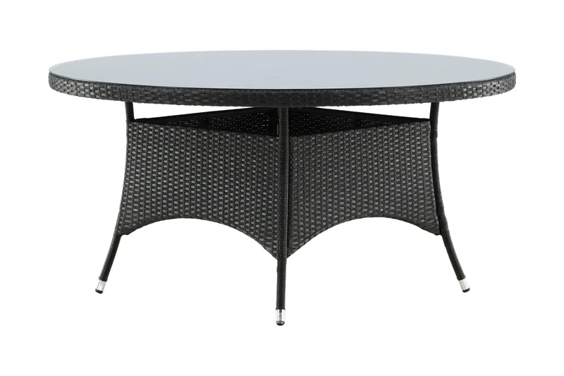 Volta Matbord Utomhus Rund Ø150 cm Svart - Venture Home - Utemöbler & utemiljö - Utebord & trädgårdsbord - Matbord utomhus