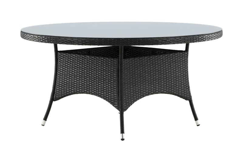 Volta Matbord Utomhus Rund Ø150 cm Svart - Venture Home - Utemöbler & utemiljö - Utebord & trädgårdsbord - Matbord utomhus