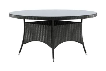 Volta Matbord Utomhus Rund Ø150 cm Svart - Venture Home - Utemöbler & utemiljö - Utebord & trädgårdsbord - Matbord utomhus