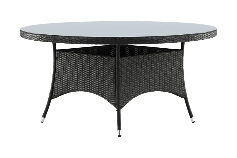 Volta Matbord Utomhus Rund Ø150 cm Svart - Venture Home - Utemöbler & utemiljö - Utebord & trädgårdsbord - Matbord utomhus