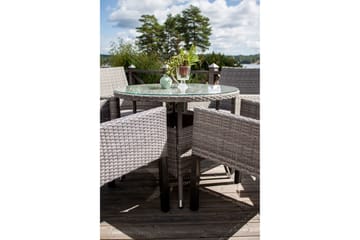 Volta Matbord Utomhus Rund Ø90 cm - Beige/Grå - Utemöbler & utemiljö - Utebord & trädgårdsbord - Matbord utomhus