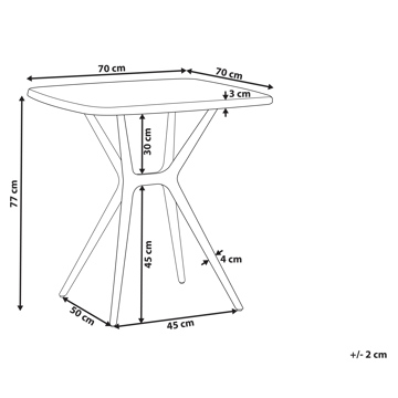 Matbord utomhus Piave 70x70 cm - Svart - Utemöbler & utemiljö - Utebord & trädgårdsbord - Matbord utomhus