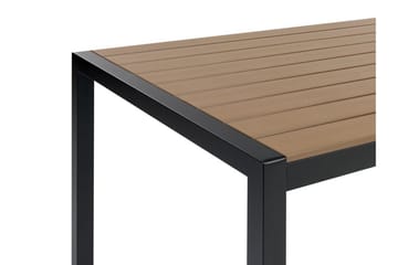 Matbord Utomhus Pereta 180x90 cm - Ljusbrun/Svart - Utemöbler & utemiljö - Utebord & trädgårdsbord - Matbord utomhus