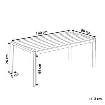 Matbord Vernio 180 cm - Brun - Utemöbler & utemiljö - Utebord & trädgårdsbord - Matbord utomhus