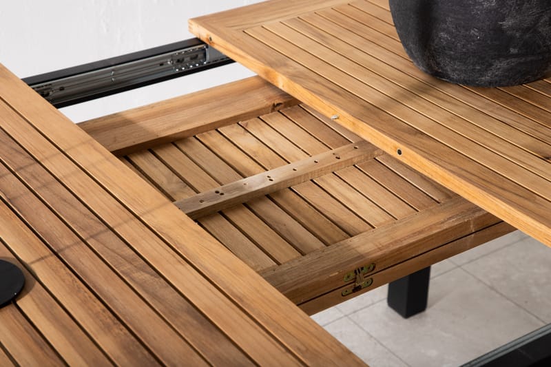 Matbord Panama Förlängningsbart 160-240 cm Brun/Svart - Venture Home - Matbord utomhus