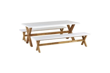 Matsalsset Olbia med bänkar 6-Sits - 6-Sits - Utemöbler & utemiljö - Utebord & trädgårdsbord - Matbord utomhus