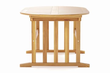 Menorca Ovalt Förlängningbart Matbord i trä Utomhus 90x150 cm - Teak / Natur - Utemöbler & utemiljö - Utebord & trädgårdsbord - Matbord utomhus