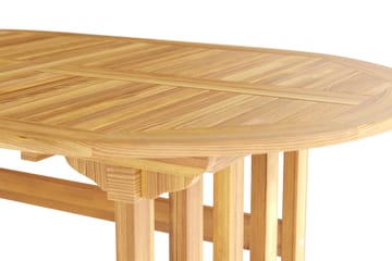 Menorca Ovalt Förlängningbart Matbord i trä Utomhus 90x150 cm - Teak / Natur - Utemöbler & utemiljö - Utebord & trädgårdsbord - Matbord utomhus