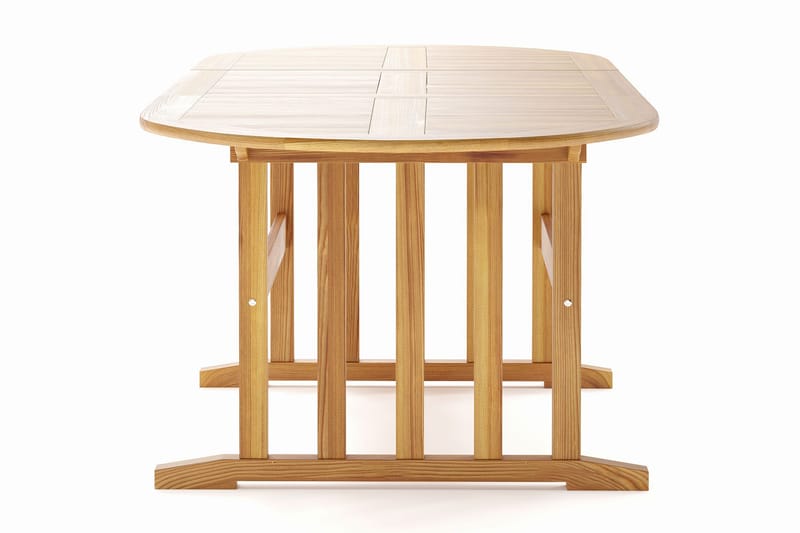 Menorca Ovalt Förlängningbart Matbord i trä Utomhus 90x150 cm - Teak / Natur - Utemöbler & utemiljö - Utebord & trädgårdsbord - Matbord utomhus