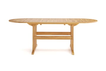 Menorca Ovalt Förlängningbart Matbord i trä Utomhus 90x150 cm - Teak / Natur - Utemöbler & utemiljö - Utebord & trädgårdsbord - Matbord utomhus