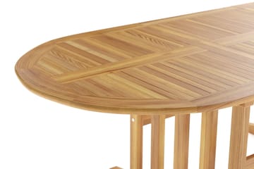 Menorca Ovalt Förlängningbart Matbord i trä Utomhus 90x150 cm - Teak / Natur - Utemöbler & utemiljö - Utebord & trädgårdsbord - Matbord utomhus