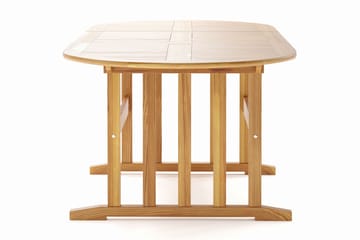 Menorca Ovalt Förlängningbart Matbord i trä Utomhus 90x150 cm - Teak / Natur - Utemöbler & utemiljö - Utebord & trädgårdsbord - Matbord utomhus