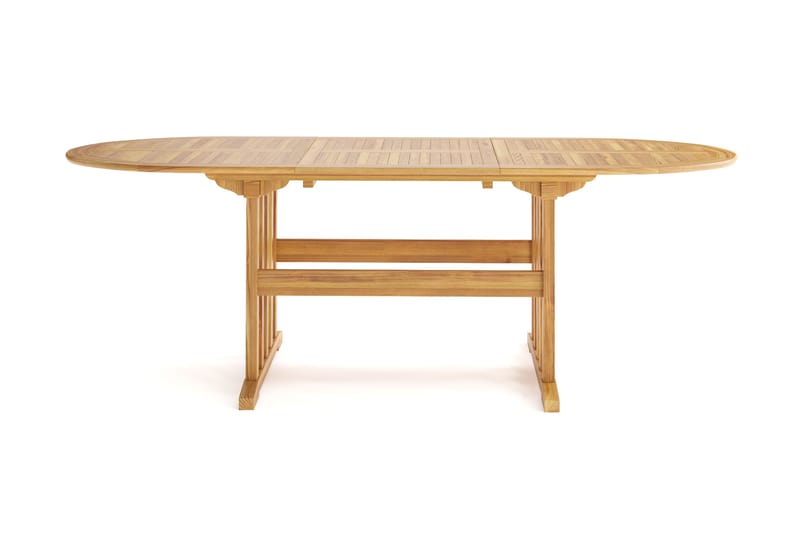 Menorca Ovalt Förlängningbart Matbord i trä Utomhus 90x150 cm - Trä/Natur - Utemöbler & utemiljö - Utebord & trädgårdsbord - Matbord utomhus