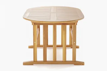 Menorca Stort Ovalt Förlängningbart Matbord i trä Utomhus 100x180 cm - Teak / Natur - Utemöbler & utemiljö - Utebord & trädgårdsbord - Matbord utomhus