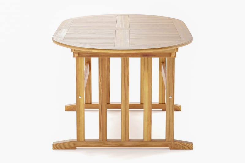 Menorca Stort Ovalt Förlängningbart Matbord i trä Utomhus 100x180 cm - Teak / Natur - Utemöbler & utemiljö - Utebord & trädgårdsbord - Matbord utomhus