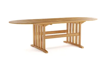 Menorca Stort Ovalt Förlängningbart Matbord i trä Utomhus 100x180 cm - Teak / Natur - Utemöbler & utemiljö - Utebord & trädgårdsbord - Matbord utomhus