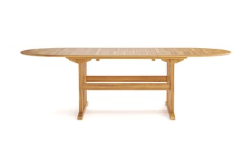 Menorca Stort Ovalt Förlängningbart Matbord i trä Utomhus 100x180 cm - Teak / Natur - Utemöbler & utemiljö - Utebord & trädgårdsbord - Matbord utomhus