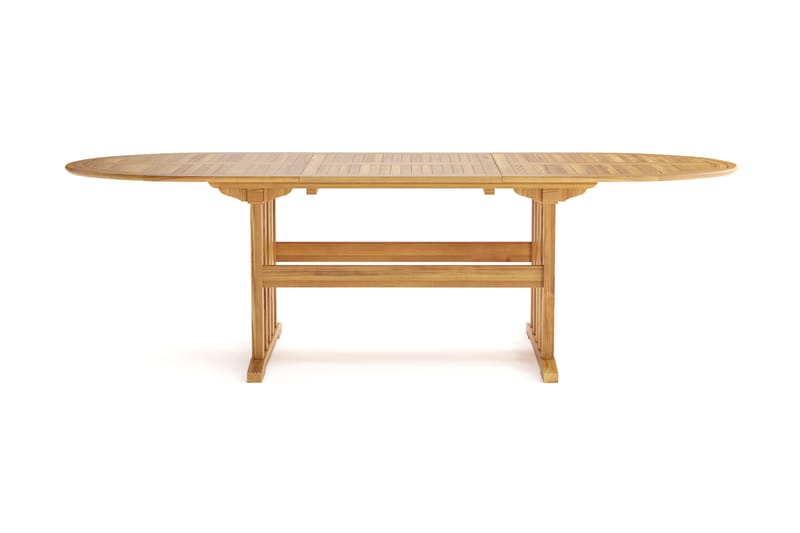 Menorca Stort Ovalt Förlängningbart Matbord i trä Utomhus 100x180 cm - Teak / Natur - Utemöbler & utemiljö - Utebord & trädgårdsbord - Matbord utomhus
