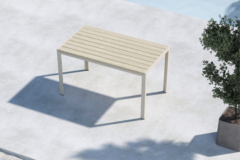 Mirko Matbord Utomhus 80x140 cm - Beige - Utemöbler & utemiljö - Utebord & trädgårdsbord - Matbord utomhus