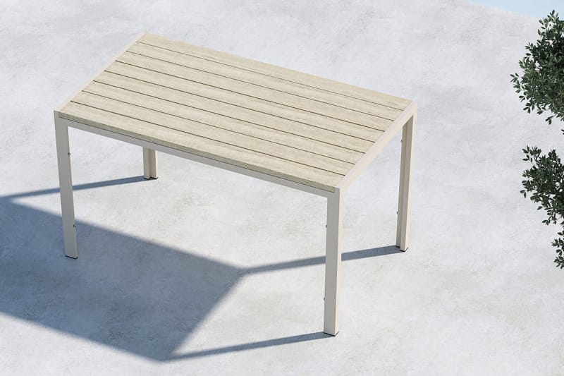 Mirko Matbord Utomhus 80x140 cm - Beige - Utemöbler & utemiljö - Utebord & trädgårdsbord - Matbord utomhus