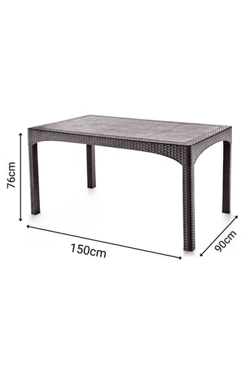 Omber Matbord utomhus 150 cm - Mörkbrun - Utemöbler & utemiljö - Utebord & trädgårdsbord - Matbord utomhus